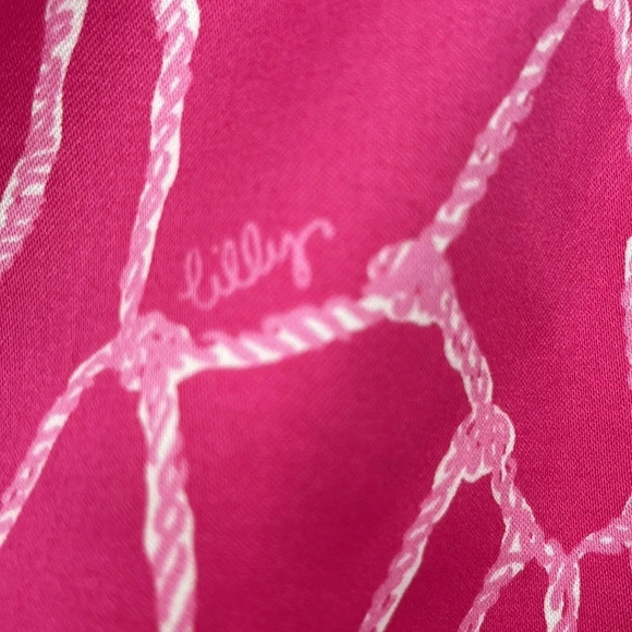 Lilly Pulitzer Falling Off The Grid Pink Wide Leg Pants - Size 2 - Picture 5 of 8
